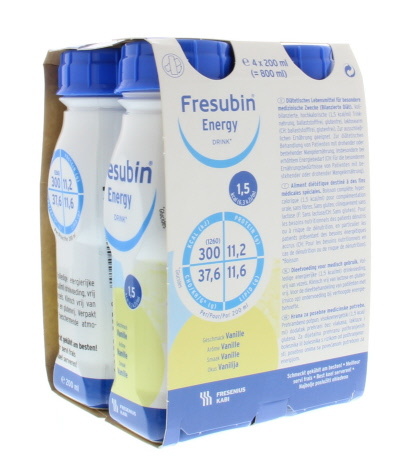 Fresubin Energy drink vanille 200ml (4 Stuks)