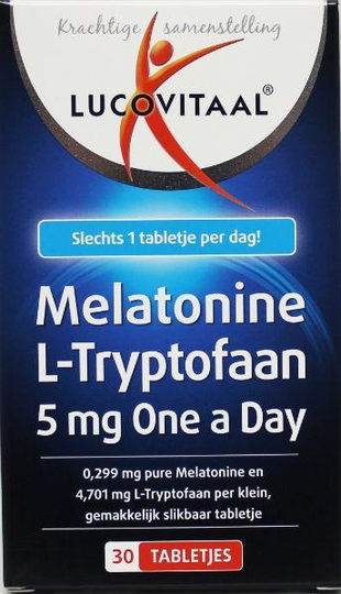 Lucovitaal Melatonine L-tryptofaan 5mg (30 Tabletten)