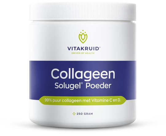 Vitakruid Collageen solugel poeder met C en D (250 Gram)