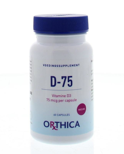 Orthica Vitamine D-75 (60 Vegetarische capsules)