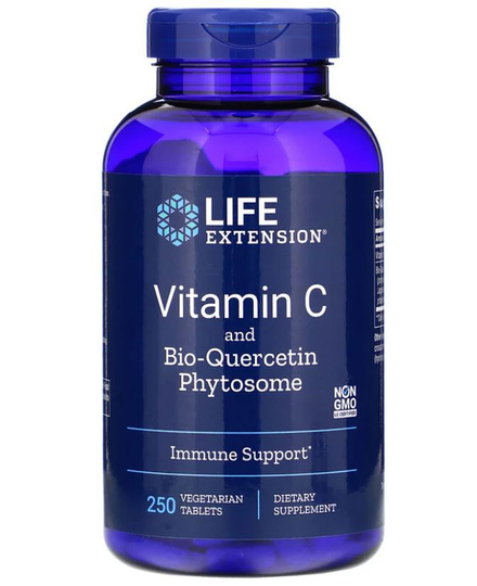 Vitamin C with and Bio-Quercetin Phytosome 250 Vegetarian Tablets - Life Extension