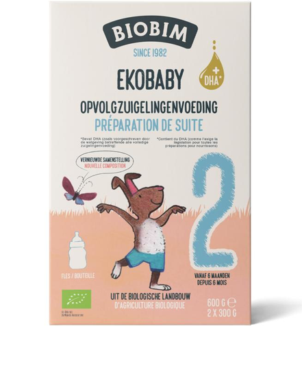 Biobim Ekobaby 2 opvolg zuigelingenvoeding 6+ maanden bio (600 Gram)