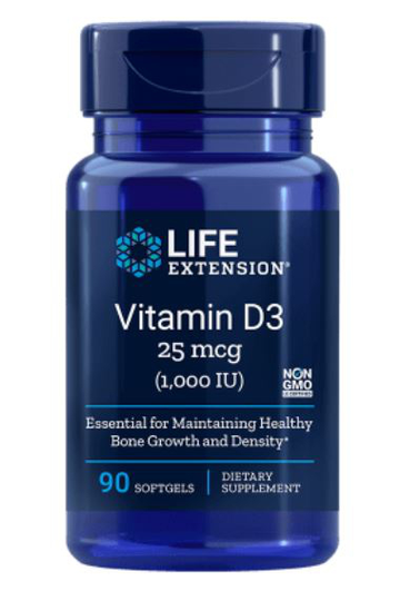 Vitamine D3 1000 IU (90 Softgels) - Life Extension
