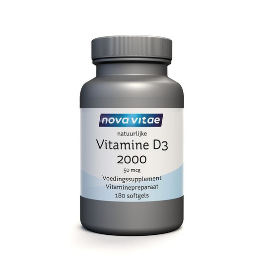 Nova Vitae Vitamine D3 2000 50mcg (180 Softgels)