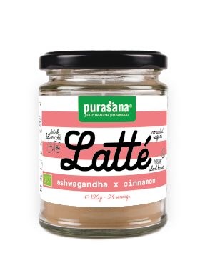 Purasana Latte ashwagandha kaneel/cannelle vegan bio (120 Gram)