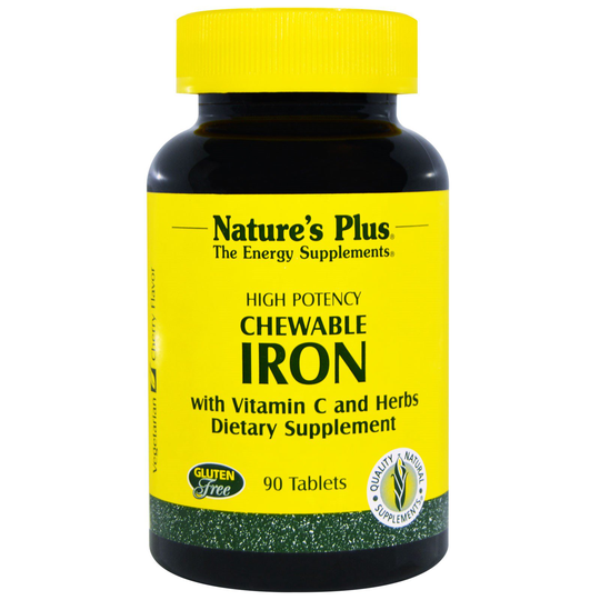Chewable Iron, Cherry Flavor (90 Tablets) - Nature's Plus