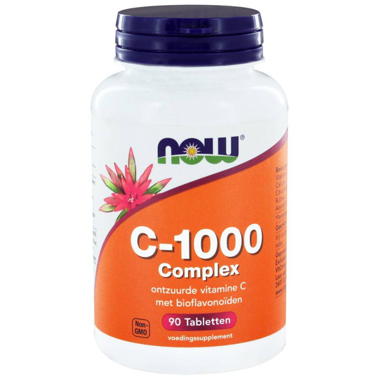 NOW Foods vitamine C-1000 Complex SR Gebufferde C 90 tabs