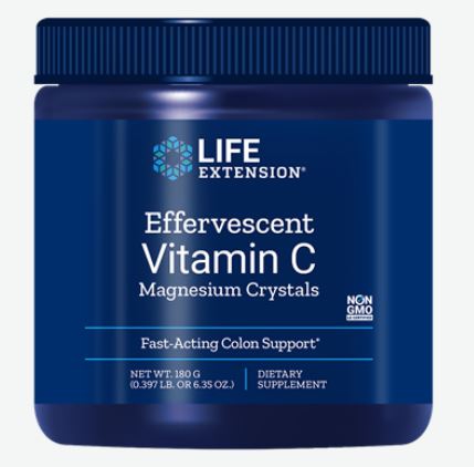 Bruisende vitamine c - magnesium kristallen 180g - Life Extension