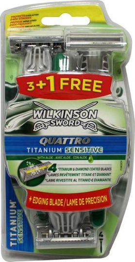 Wilkinson Quattro titanium sensitive wegwerp (4 Stuks)