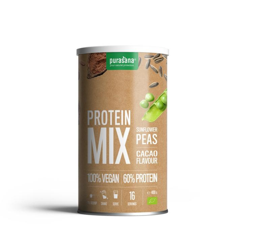 Purasana Protein mix pea sunflower cacao vegan bio (400 Gram)