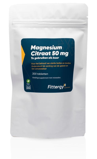 Fittergy Magnesiumcitraat kuur 50mg (300 Tabletten)