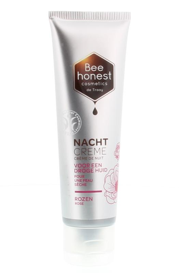 Traay Bee Honest Nachtcreme rozen droge huid (50 Milliliter)