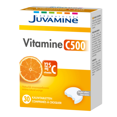 Juvamine Vitamine C 500 | 30 kauwtabletten