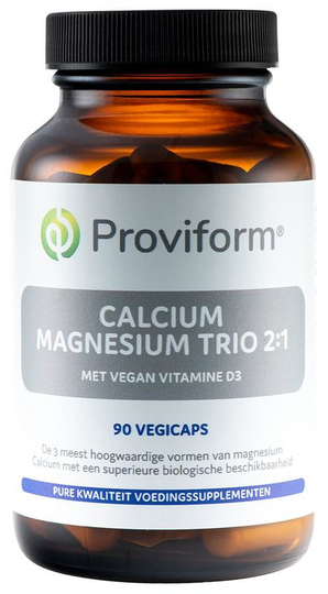 Proviform Calcium magnesium trio 2:1 & D3 (90 Vegetarische capsules)