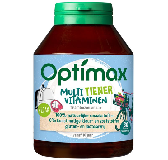Optimax Multi tiener vitaminen (60 Kauwtabletten)