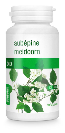 Purasana Meidoorn/aubepine vegan bio (120 Vegetarische capsules)