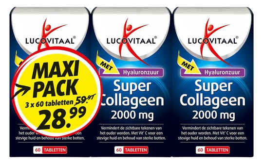 Lucovitaal Super collageen 3-pack (180 Tabletten)