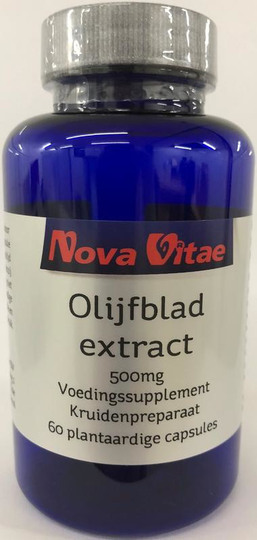 Nova Vitae Olijfblad extract 500 mg (60 Vegetarische capsules)