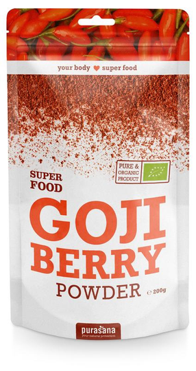 Purasana Goji bes poeder/poudre baies de goji vegan bio (200 Gram)