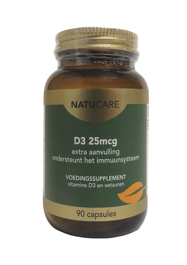 Natucare D3 25mcg (90 Capsules)