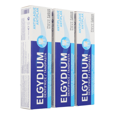 Elgydium Tandpasta Antiplak | 3 x 75 ml PROMO