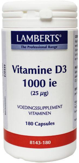 Lamberts Vitamine D3 1000IE/25mcg (180 Capsules)