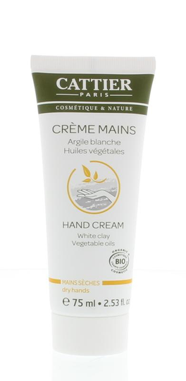 Cattier Handcreme witte klei (75 Milliliter)
