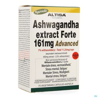 Altisa Ashwagandha Extract Forte 161 mg Advanced | 75 capsules