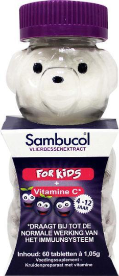 Sambucol Kauwtabletten voor kids (60 Kauwtabletten)