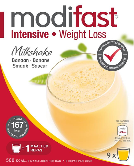Modifast Intensive milkshake banaan 8 zakjes (440 Gram)