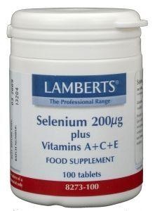 Lamberts Selenium 200mcg met vitamine A C E (100 Tabletten)