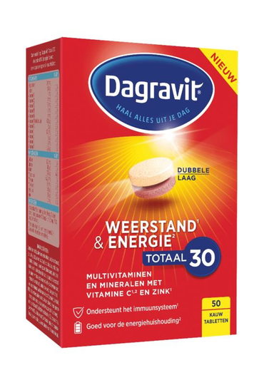Dagravit Totaal 30 weerstand & energie (50 Tabletten)