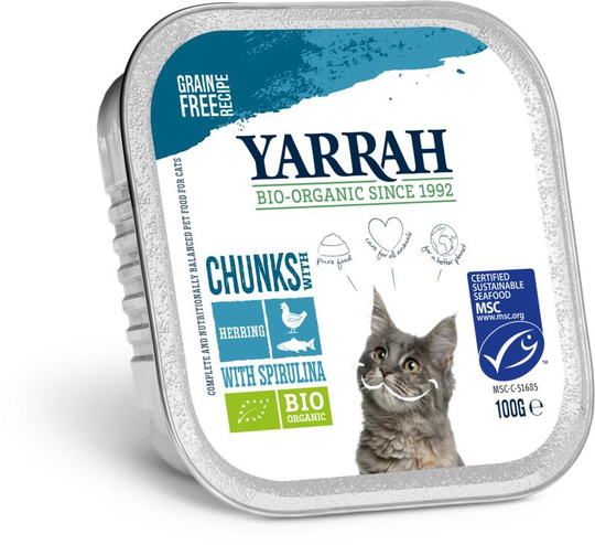 Yarrah Kat alucup chunks met vis bio (100 Gram)