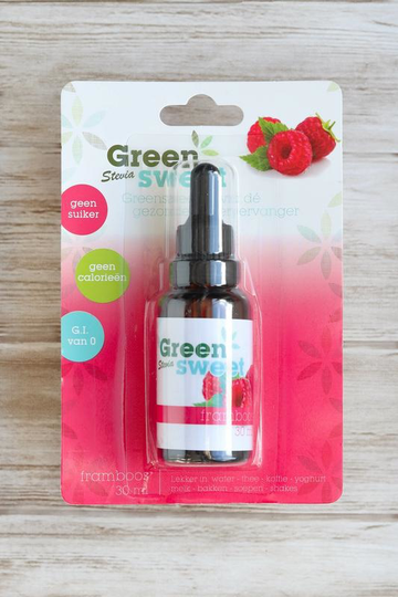 Green Sweet Vloeibare stevia framboos (30 Milliliter)