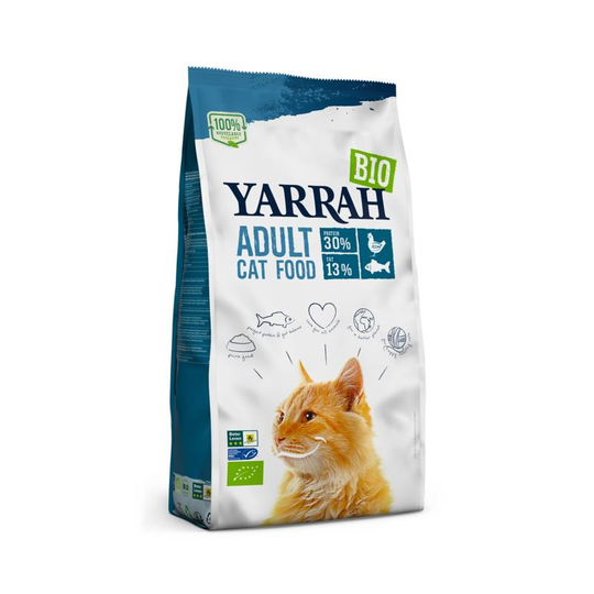 Yarrah Adult kattenvoer met vis bio MSC (10 Kilogram)