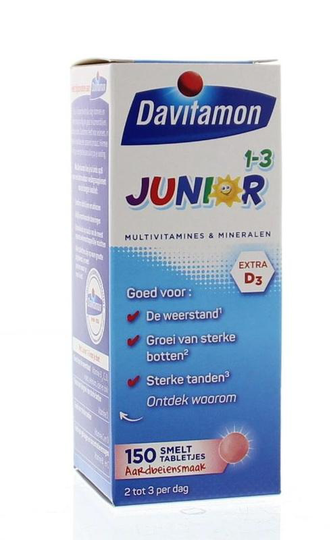 Davitamon Junior 1+ smelttablet (150 Tabletten)