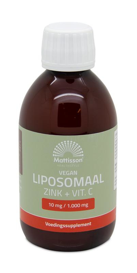 Mattisson Liposomaal zink + vitamine C (250 Milliliter)