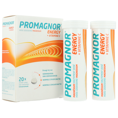 Promagnor Energy Magnesium + Vitamine C | 20 bruistabletten