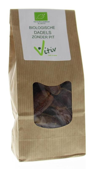 Vitiv Dadels zonder pit bio (250 Gram)