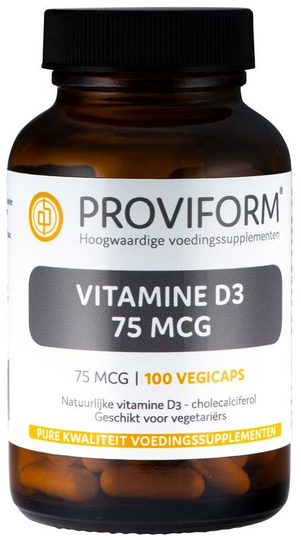 Proviform Vitamine D3 75mcg (100 Vegetarische capsules)