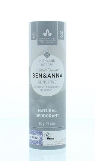 Ben & Anna Deodorant highland breeze sensitive (60 Gram)