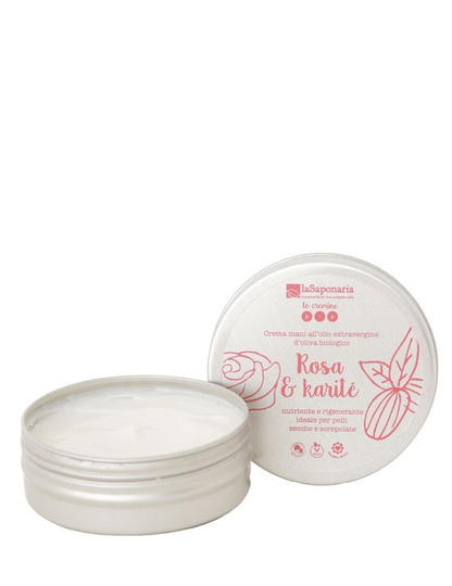 La Saponaria Handcreme bio roos & shea butter (60 Milliliter)