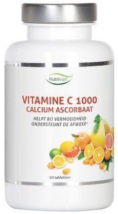 Nutrivian Vitamine C1000 mg calcium ascorbaat (50 Tabletten)