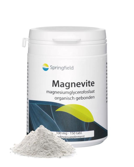 Springfield Magnevite magnesium glycerofosfaat 100 mg (150 Tabletten)
