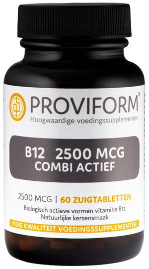 Proviform Vitamine B12 2500 mcg combi actief (60 Zuigtabletten)