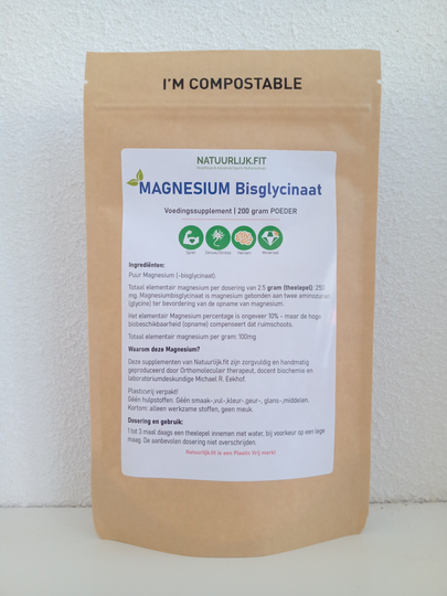 Natuurlijk.fit Magnesiumbisglycinaat poeder