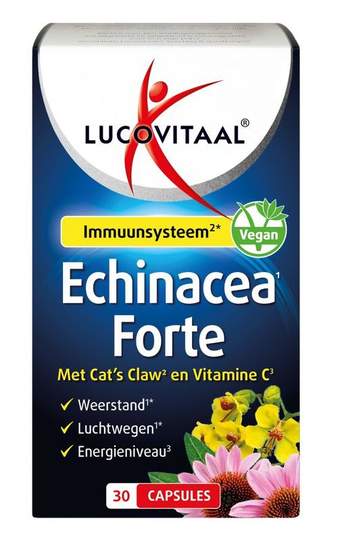 Lucovitaal Echinacea forte & cats claw & vitamine C (30 Capsules)