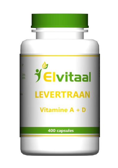 Elvitaal/elvitum Levertraan A D3 (400 Capsules)