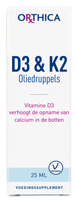 Orthica D3 & K2 Oliedruppels (25 Milliliter)