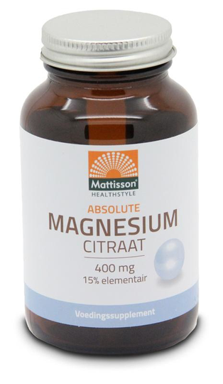 Mattisson Absolute magnesium citraat 400mg (60 Vegetarische capsules)